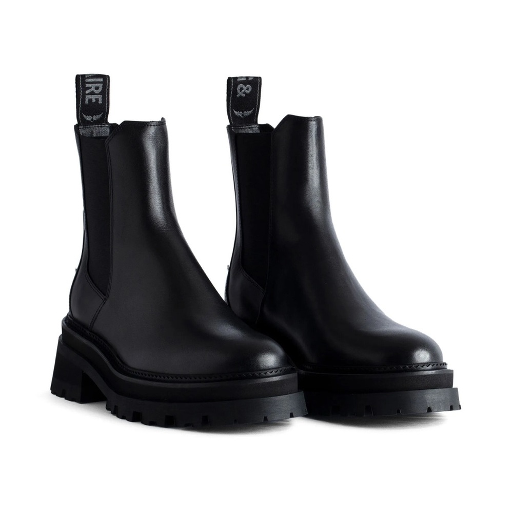 Zadig & Voltaire Ride Calfskin Chelsea Boots Size 41